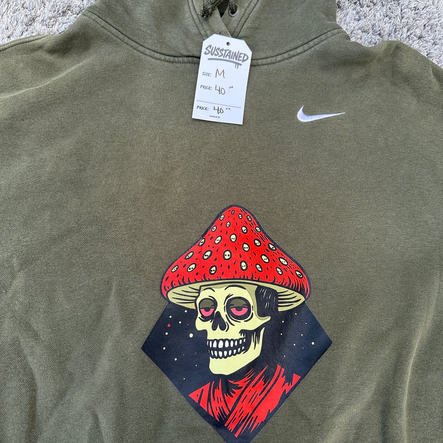 Medium Nike Green Pullover Hoodie