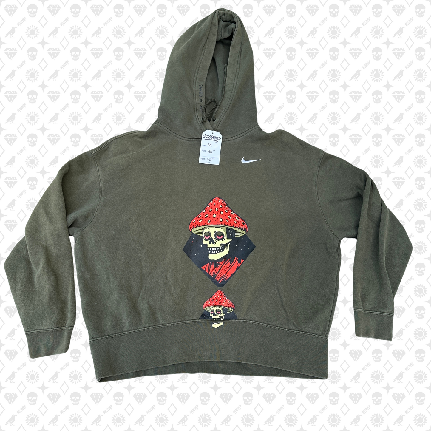 Medium Nike Green Pullover Hoodie