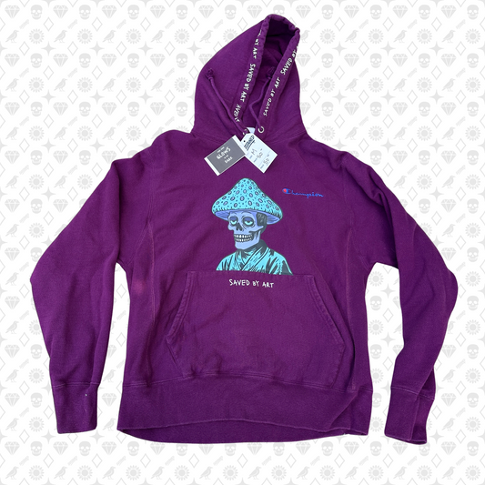 Medium Champion Reverse Weave Hoodie (Art Glows in the Dark)
